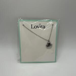Lovita & Co. Silver Color Long Chain Seashell Charm Necklace
